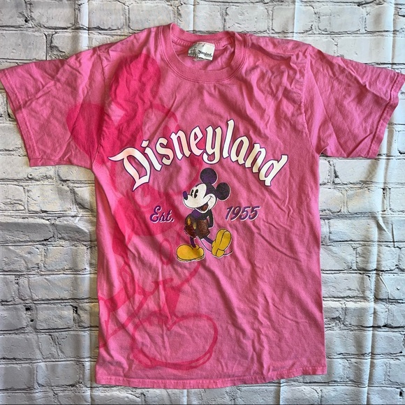 Disneyland pink Mickey Mouse T-shirt Resort Beefy T Small 34-36 - Picture 1 of 5